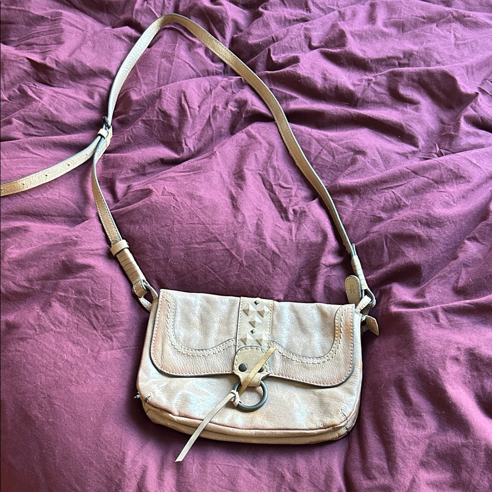 FRYE Corrine Mini Leather Crossbody Bag - Blush / Tan Boho